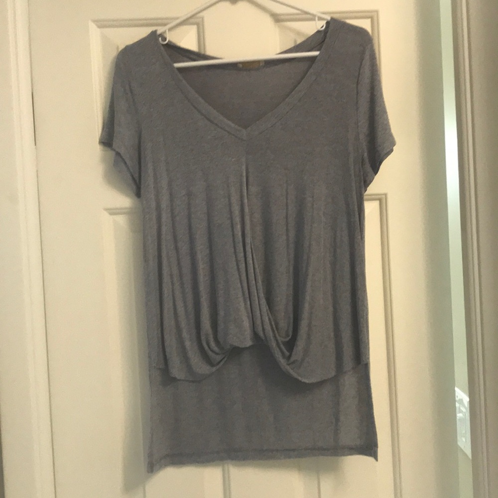 Purple high-low shirt